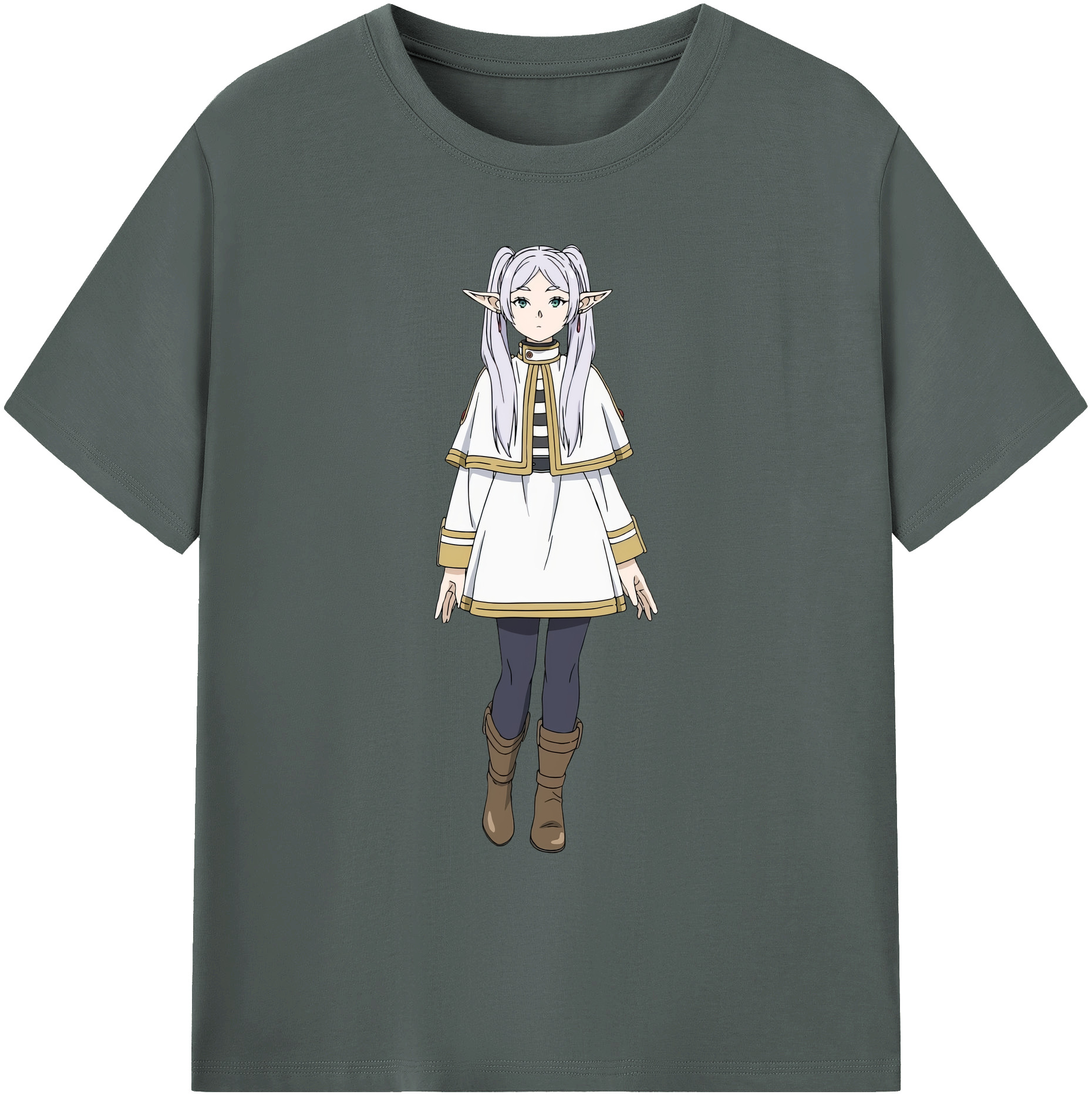 （画像用） 葬送のフリーレン Frieren 綿100％ メンズ半袖Tシャツ｜肌触りやわらか＆通気性